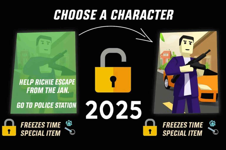 Richie character in Dude Theft Wars police station cell