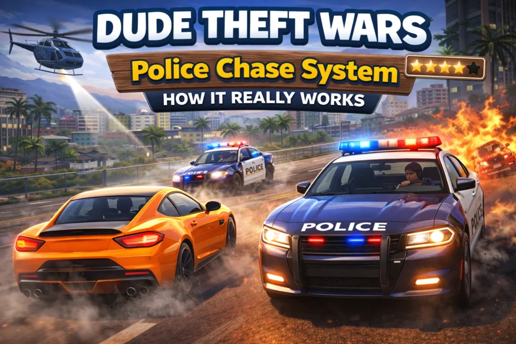 dude theft war police chase